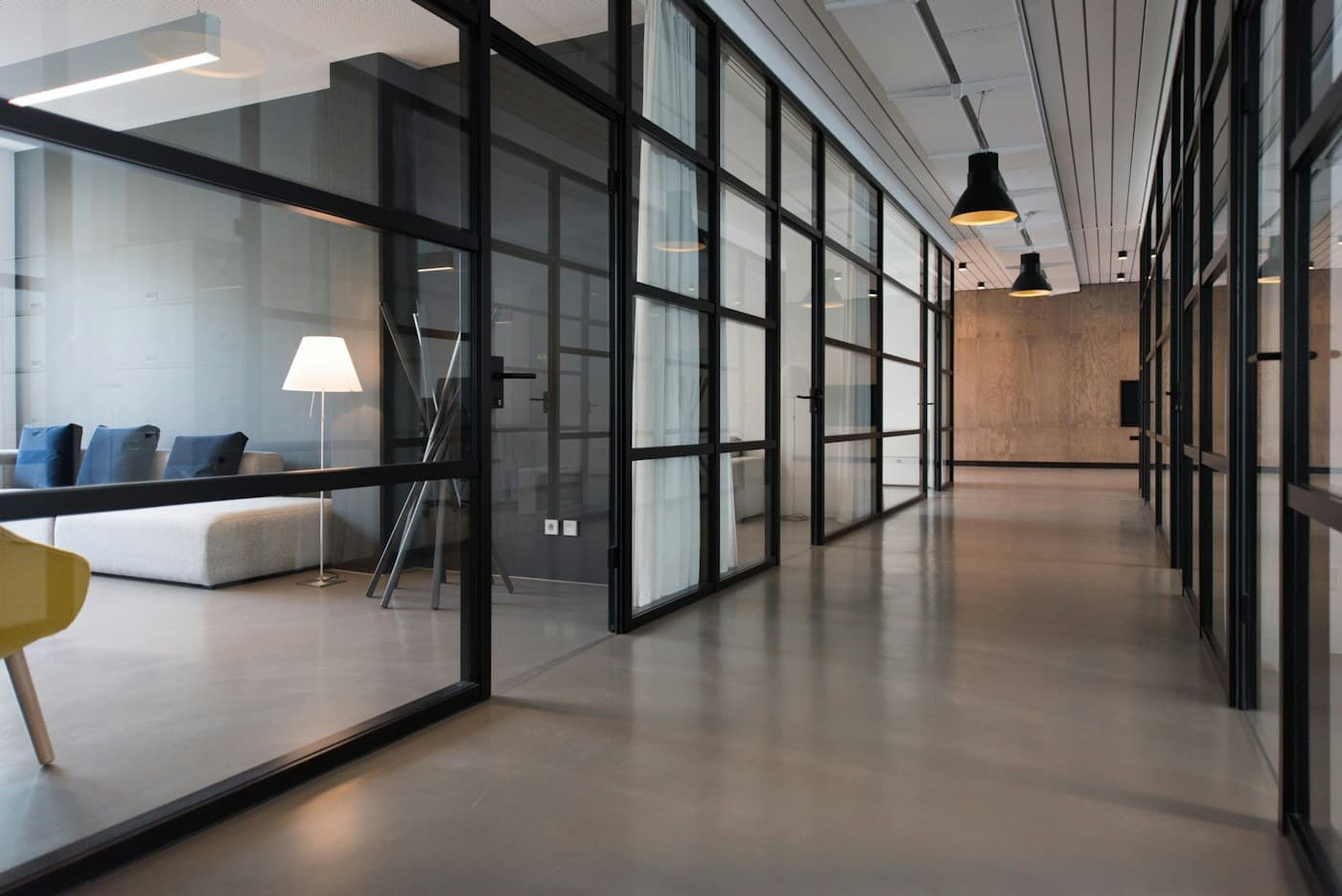 A modern office interior prepared for relocation planning